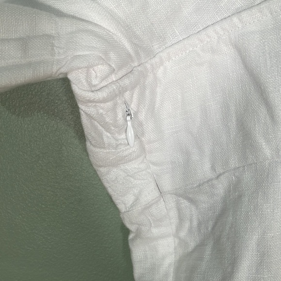 Madewell Square-Neck Mini Dress 100% Linen White Size 0 NWT - Picture 8 of 11